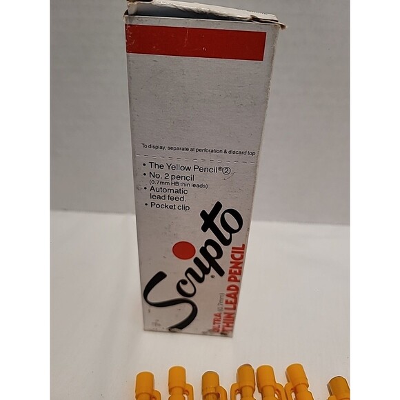Scripto Refillable Pencil #2 Mechanical Pencils 0.7mm 8 Pencils  4 Erraser Box - Picture 6 of 16